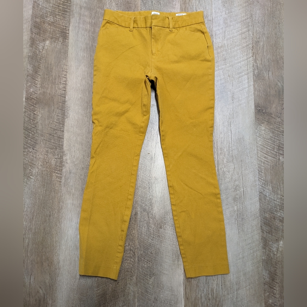 Gap Skinny Ankle Pants Size 0 Regular Mustard Yellow